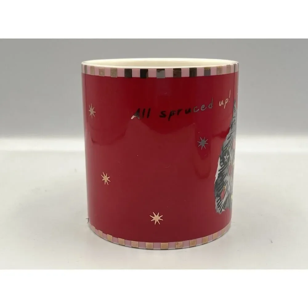 Anthropologie Caroline Holiday Creature Comforts Mug Dog Dachshund Cat Set of 2